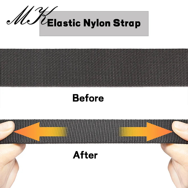 Large Size Polymer Buckle Elastic Stretch Belt