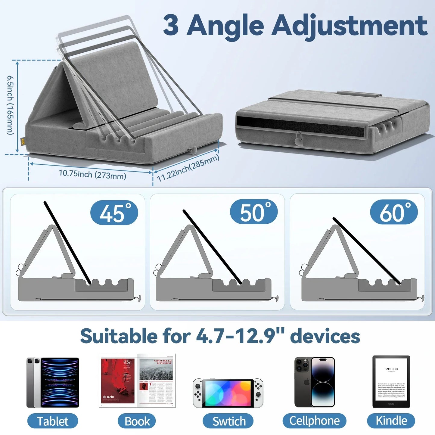 ComfortView Deluxe Multi-Angle Universal Tablet Pillow Holder