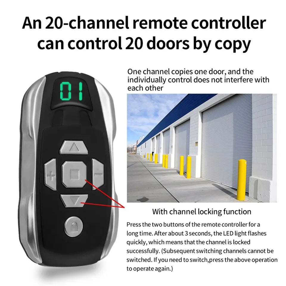 GateMaster 20-Channel Rechargeable 300–915MHz Frequency Smart Remote Duplicator