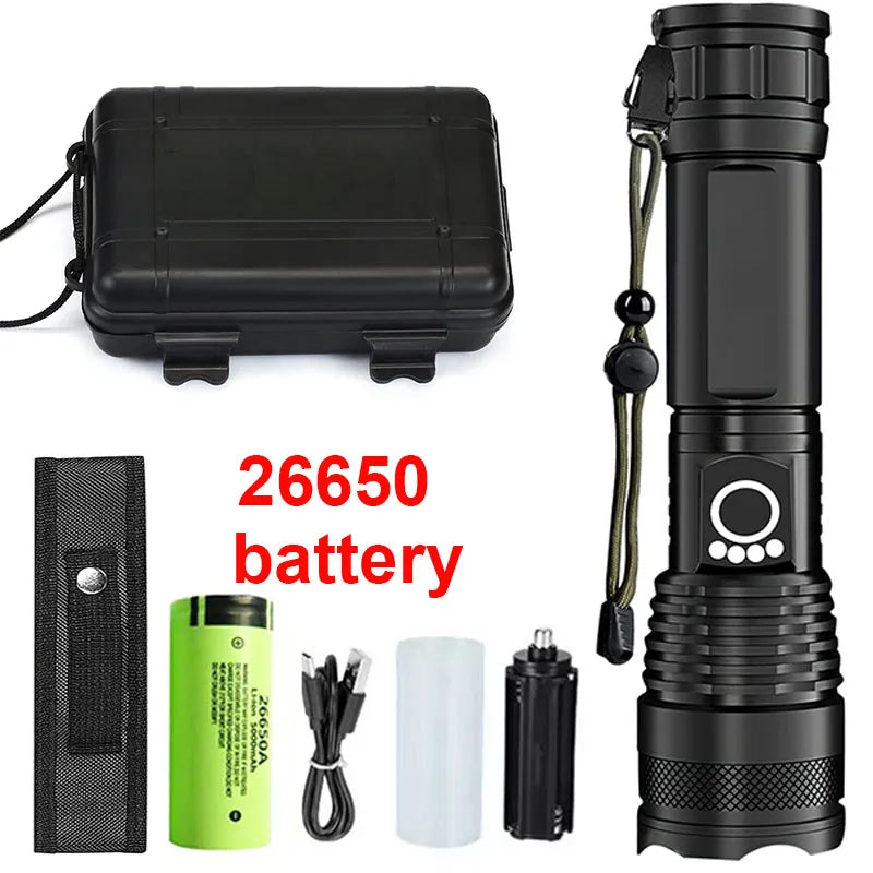 Ultra -Powerful Telescopic Zoom Impact Resistant LED Flashlight