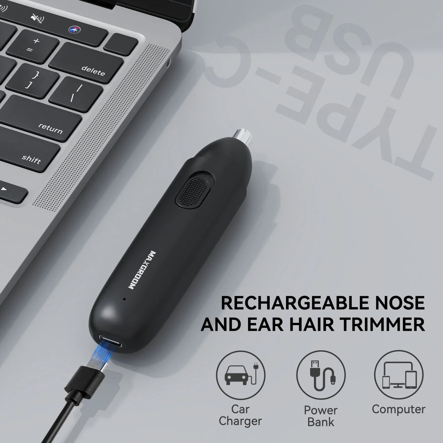 MAXGROOM Rechargeable 360 Rotating Dual-Blade Waterproof Hair Trimmer
