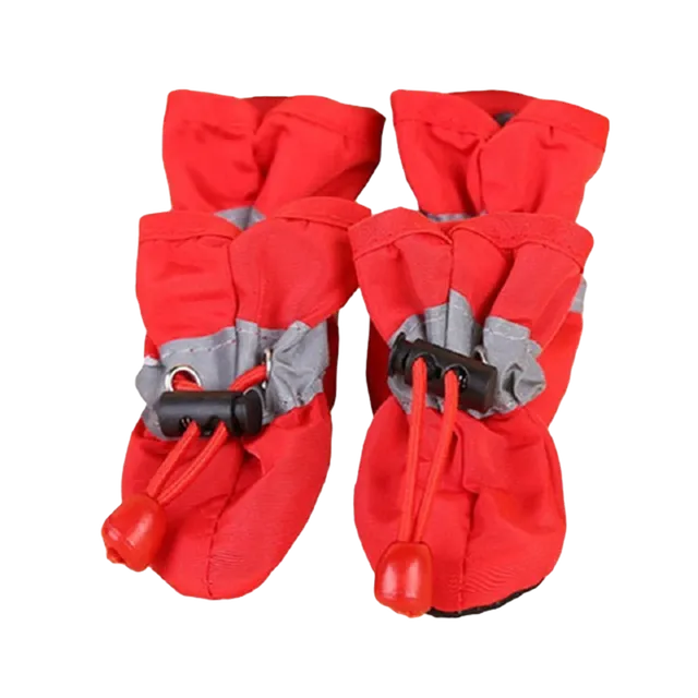 Waterproof Small Pet Anti-slip Rain Boots (4pcs)