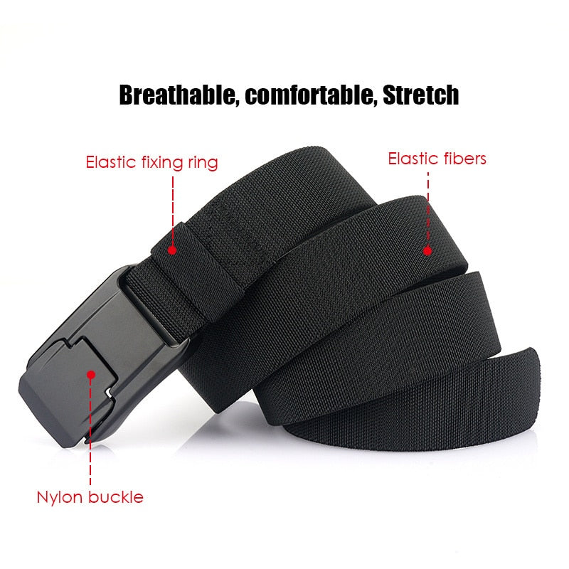 Quick Release Buckle Elastic Stretch Belt