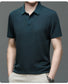 Short-Sleeve Plaid Pattern Ice Silk Polo Shirt