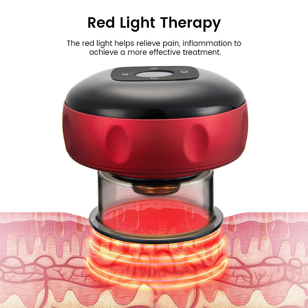 Vacuum & Red Light Heating Multifunctional Electric Cupping Therapy Device