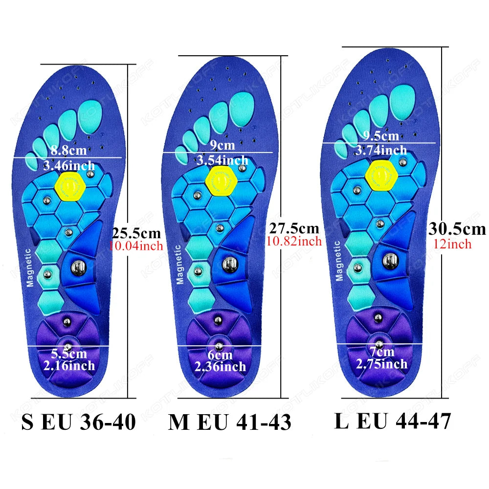 Circulation & Pain Relief Magnetic Acupressure Arch Support Insoles