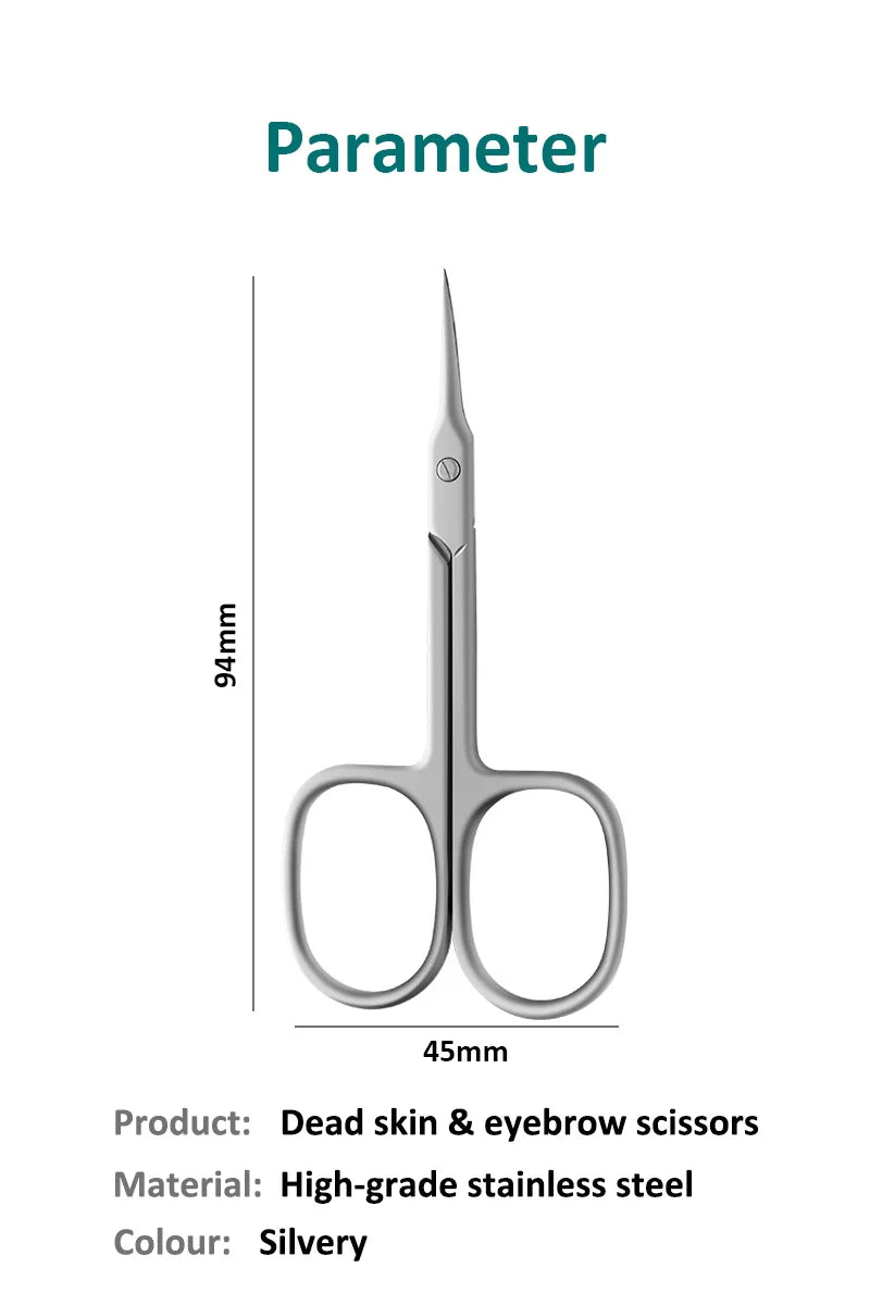 Professional Medical-Grade Stainless Steel Thin Blade Cuticle Scissors