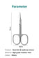 Professional Medical-Grade Stainless Steel Thin Blade Cuticle Scissors