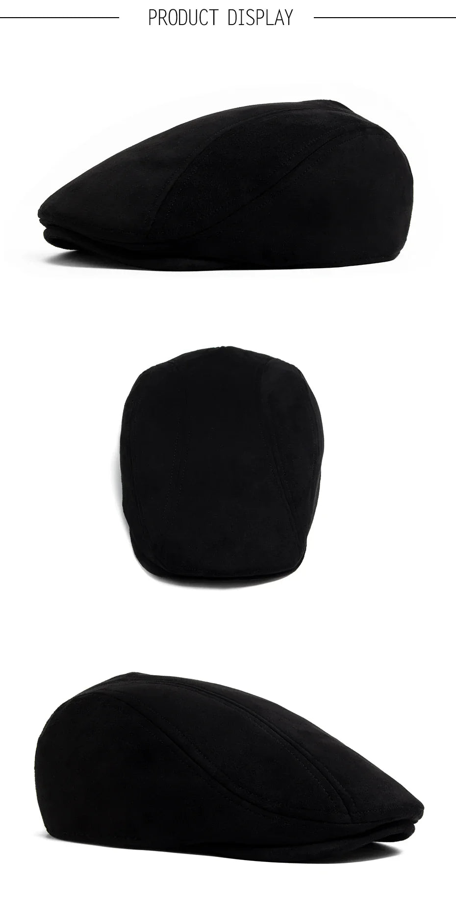 Vintage Suede-Look Flat Cap for Autumn & Winter