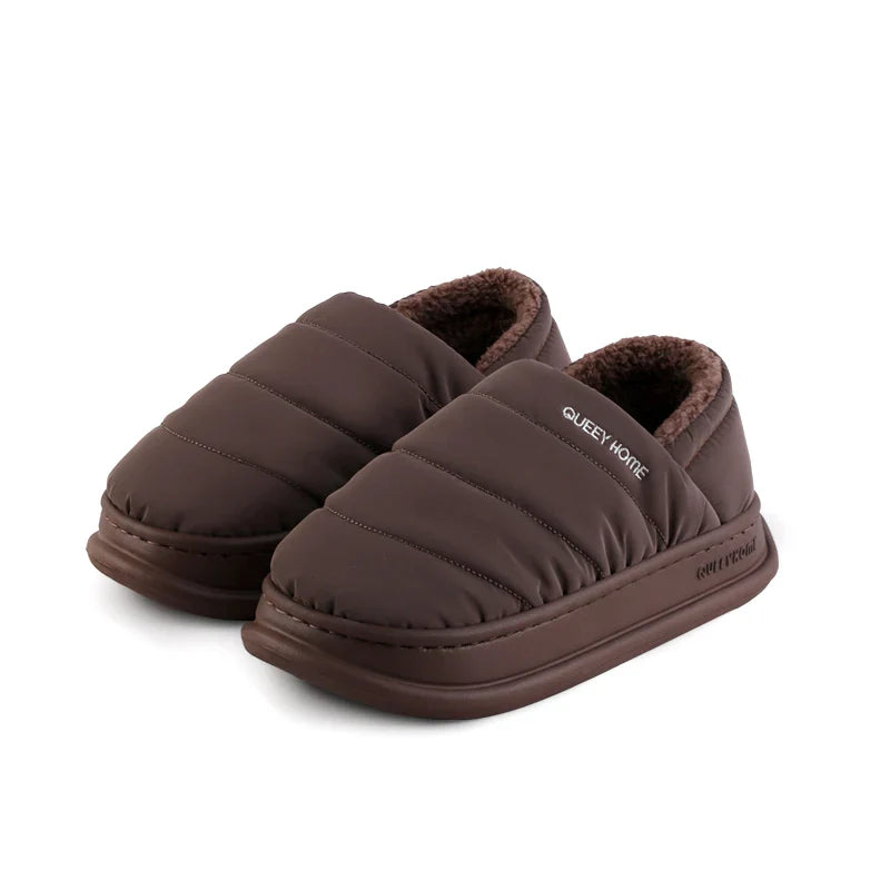 Winter Plush Thick Bottom Anti Slip Waterproof Indoor & Outdoor Slippers