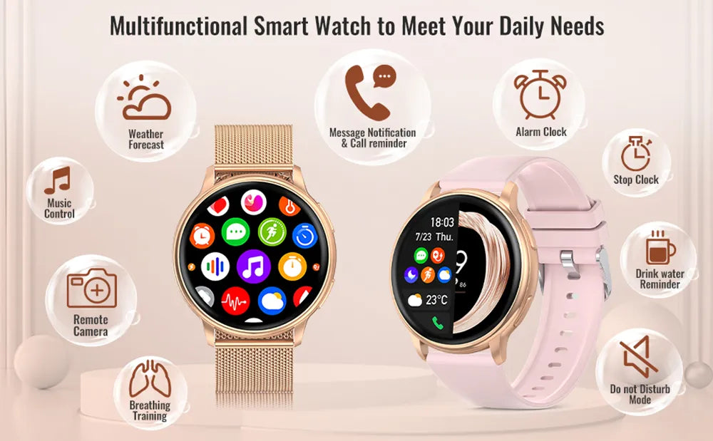 Bluetooth Health Monitoring Smartwatch For Android & IOS