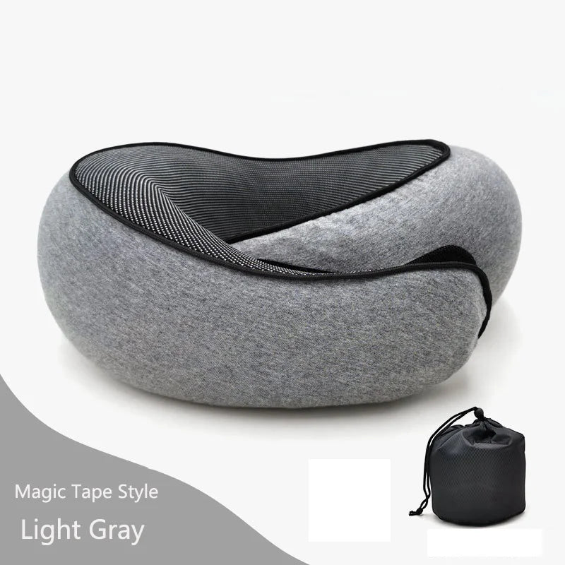 U-shaped Memory Foam Snail Style Adjustable Travel Pillow