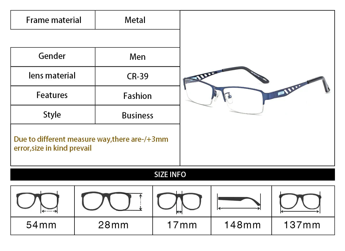 Ultra-Light Photochromic Crystal-Clear Vision Reading Glasses