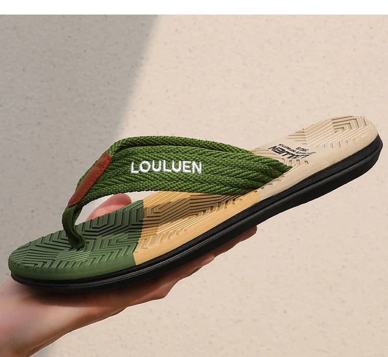 Waterproof & Anti-Slip Flexible Men's Cushioned Summer Flip Flops
