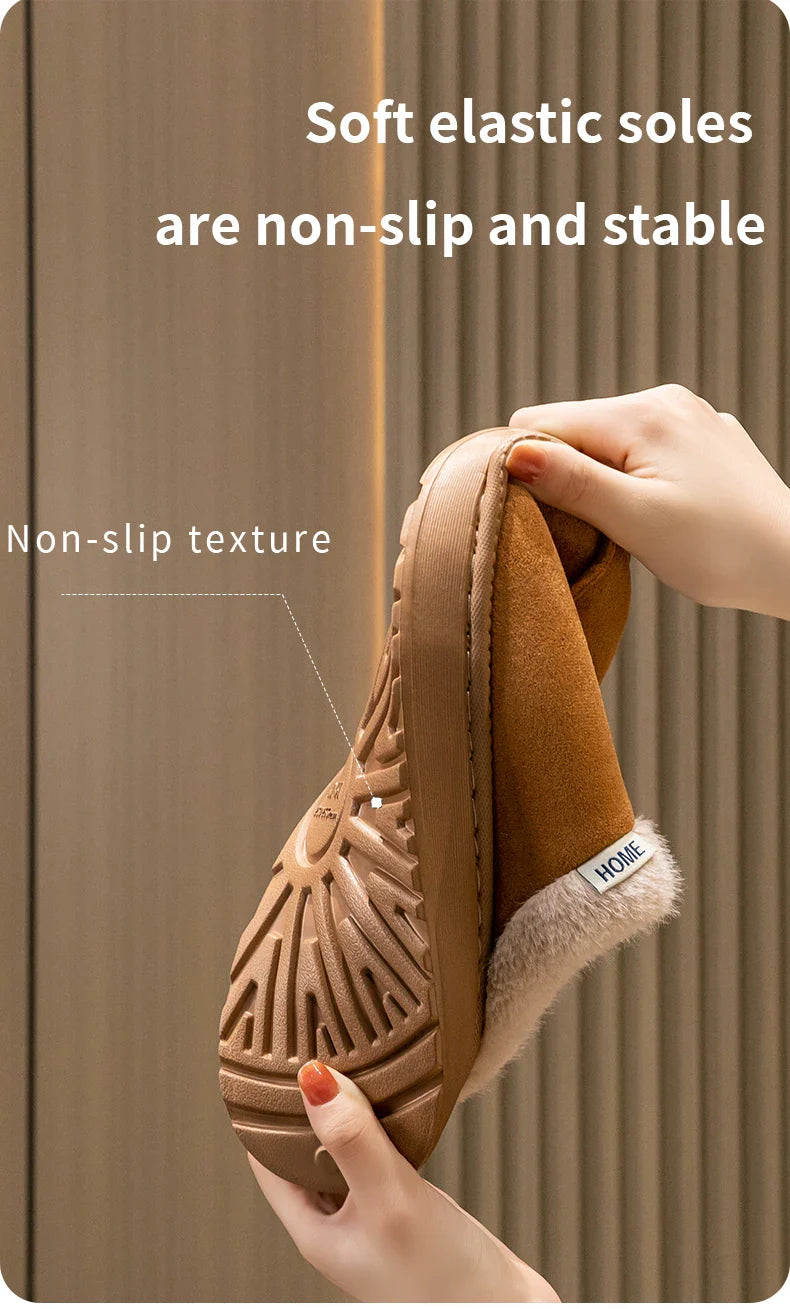 Thick Supportive Sole Lightweight Consistent Temperature Insulation Unisex  Winter Slippers