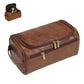 Premium Faux Leather Large Capacity Water-Resistant Travel Toiletry Bag