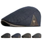 Spring & Autumn Adjustable Retro Flat Cap with Side Triangle Accent