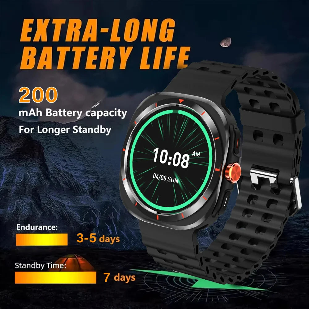 SeniorSafe Large Display Health Monitoring & Emergency SOS Senior Friendly Smartwatch