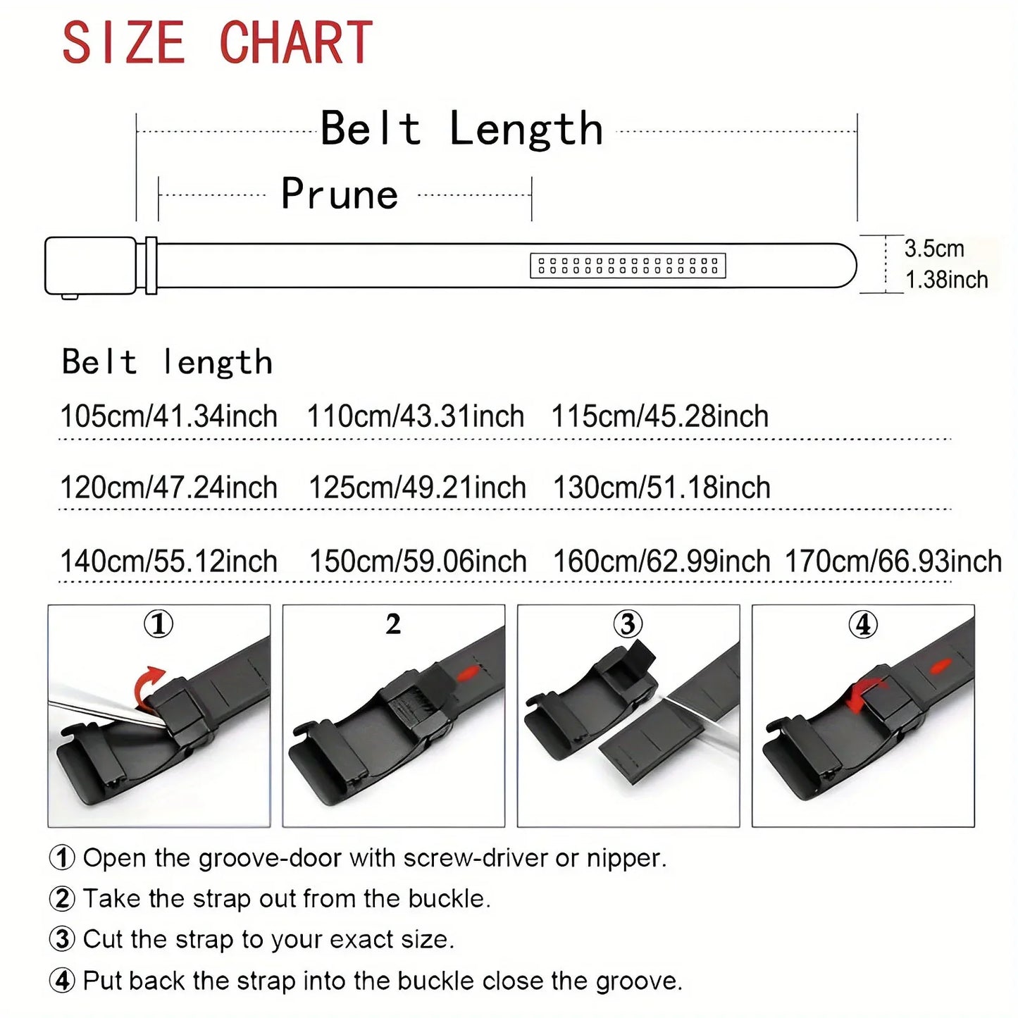 ComfortFit Senior-Friendly Plus Size No-Hole Automatic Belt