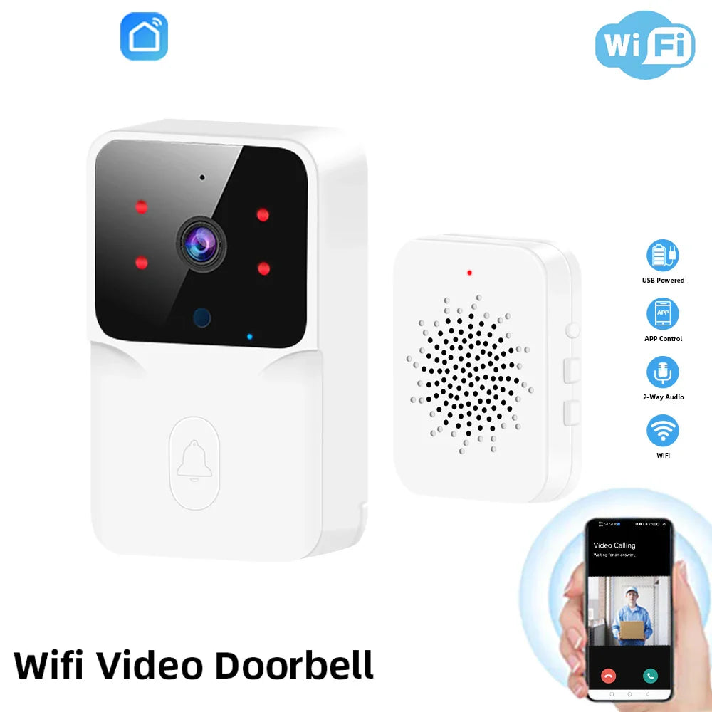 Smart WiFi Two-Way Intercom Night Vision & Motion Detection Video Wireless Doorbell