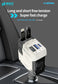 120W Super-Fast 4-in-1 Adjustable Retractable Car Charger with Digital Voltage Display