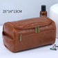 Premium Faux Leather Large Capacity Water-Resistant Travel Toiletry Bag