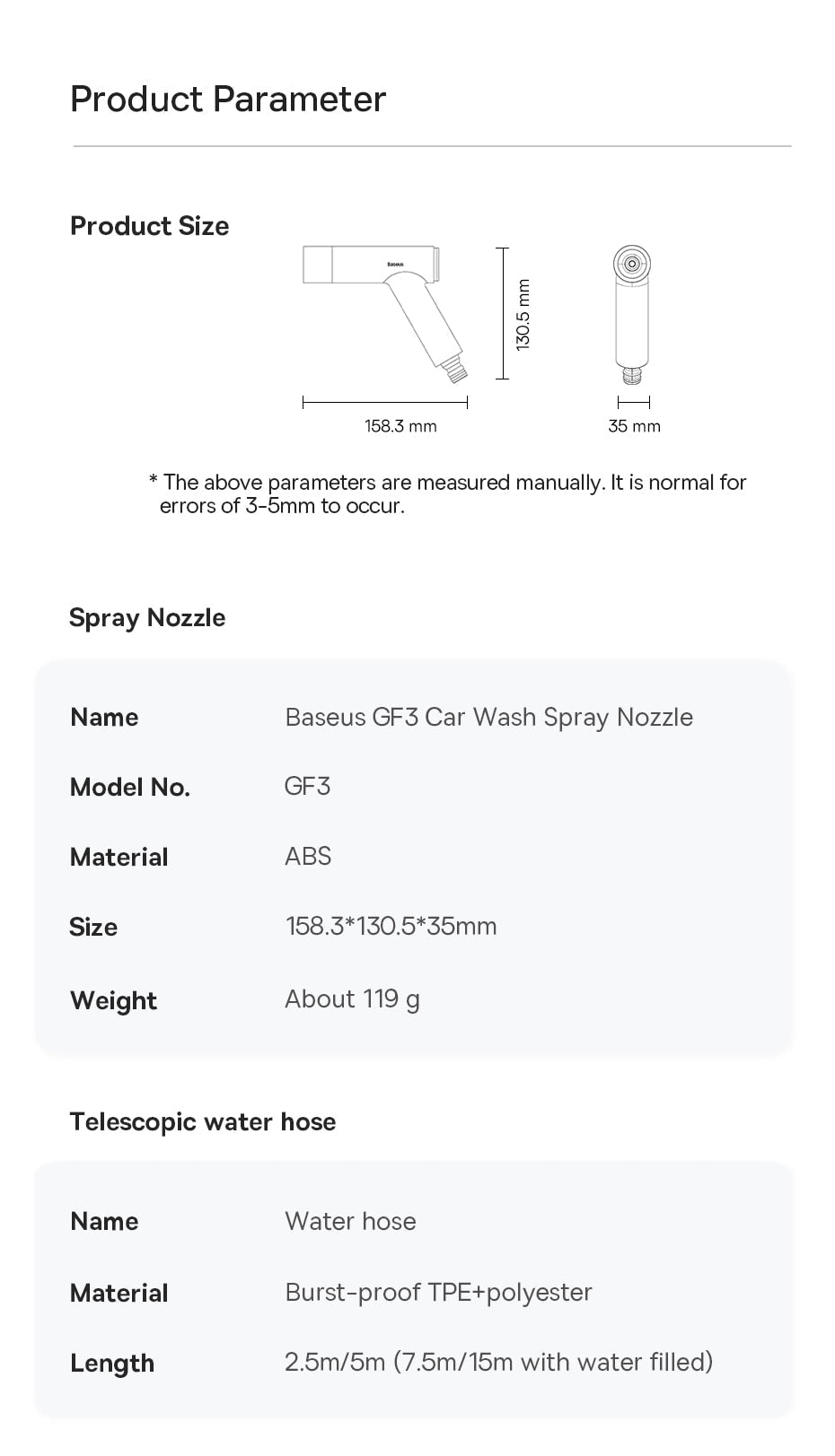 Baseus™ Car Wash High Pressure Water Spray Gun