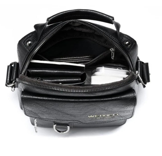 Vintage Textured Messenger Bag – Lightweight Compact & Practical