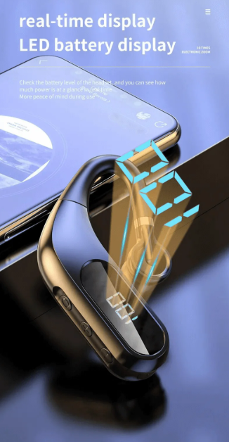 Led Digital Display HD Sound & Noise Reduction In-Ear Headset