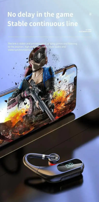 Led Digital Display HD Sound & Noise Reduction In-Ear Headset