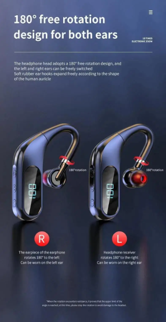 Led Digital Display HD Sound & Noise Reduction In-Ear Headset