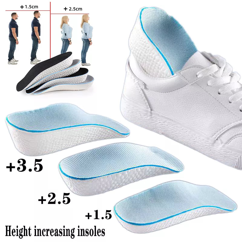 Height Increase Arch Support Memory Foam Orthopedic Insoles