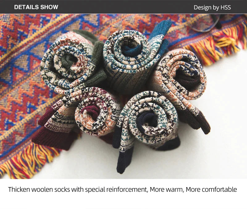 Winter Sheep's Wool Thicken Snow boots Socks (5 Pairs)