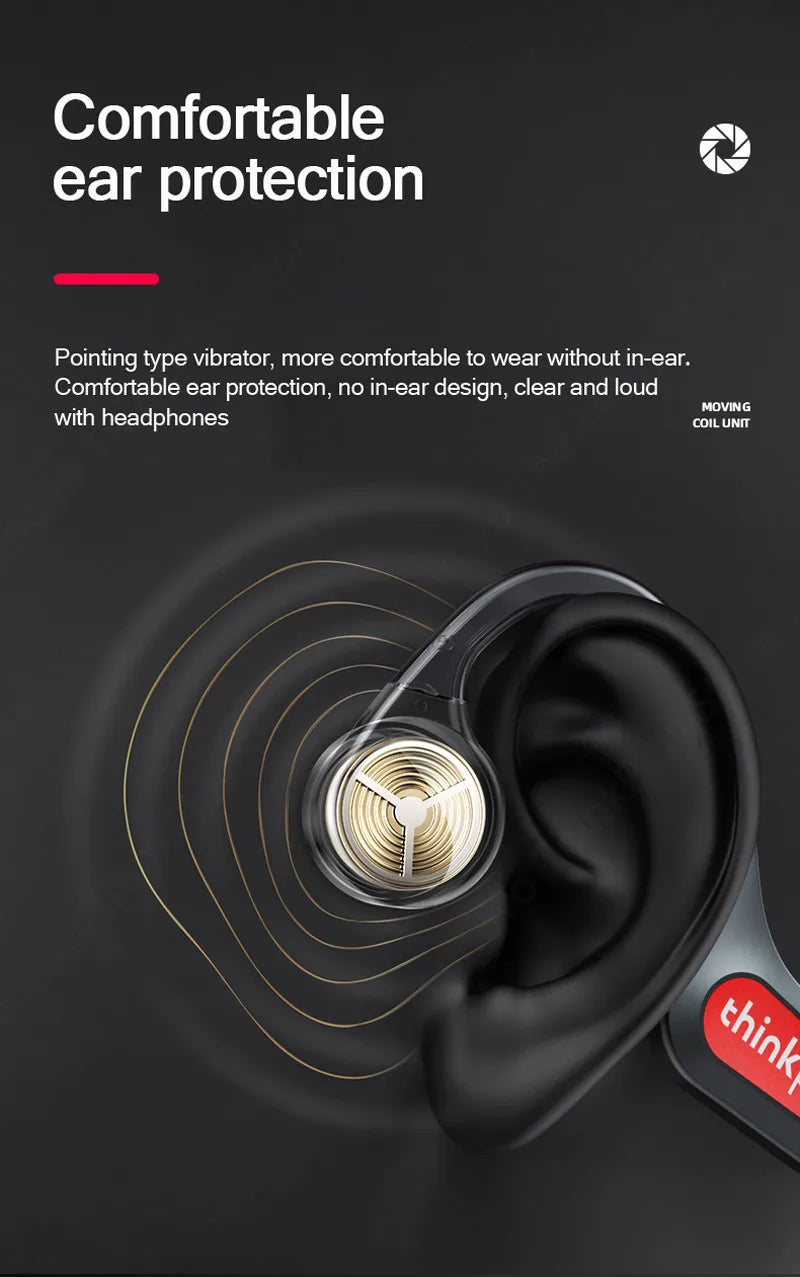 Lenovo X4 Wireless Bone Conduction HiFi-Sound Low Latency Headphones