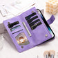 Full Screen Protection Deluxe Zipper Wallet Case with Foldable Kickstand for iPhone
