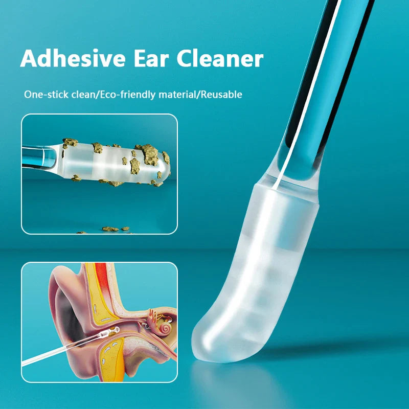 Japanese Reusable Soft Silicone Sticky Wax Removal Ear Swabs (24pcs/box)