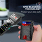 Premium Carbon Fiber RFID Protection Quick-Access Credit Card Holder Wallet