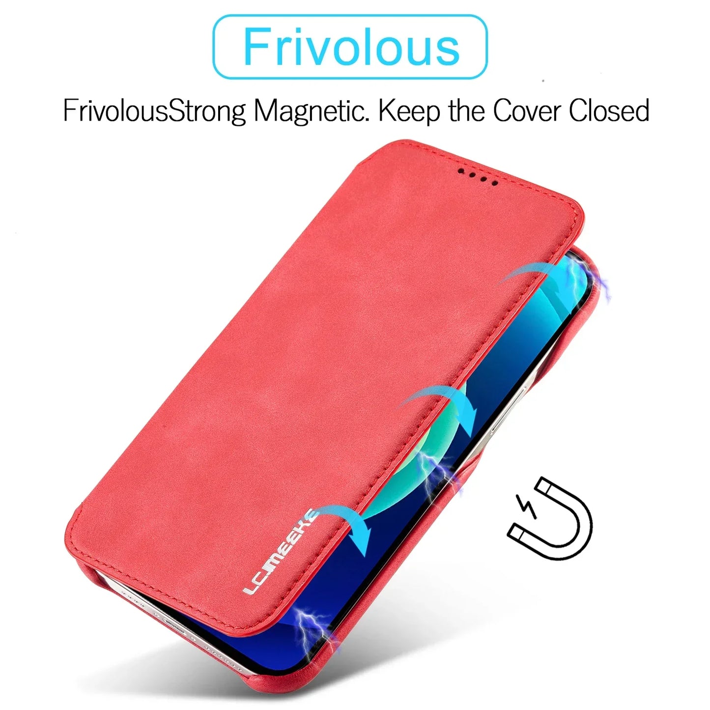 LuxeGuard Slim & Lightweight Flip Wallet Case for iPhone with Kickstand