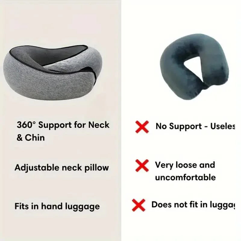 U-shaped Memory Foam Snail Style Adjustable Travel Pillow