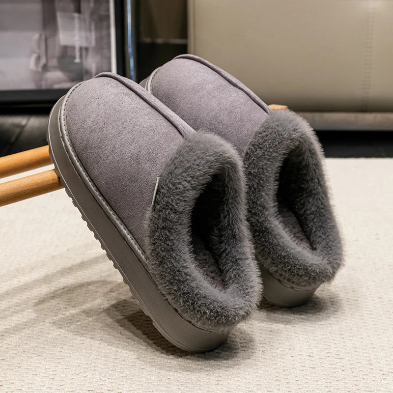 Thick Supportive Sole Lightweight Consistent Temperature Insulation Unisex  Winter Slippers
