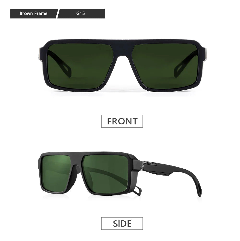 Classic Square Polarized UV400 Protected Anti-reflective Driving Sunglasses