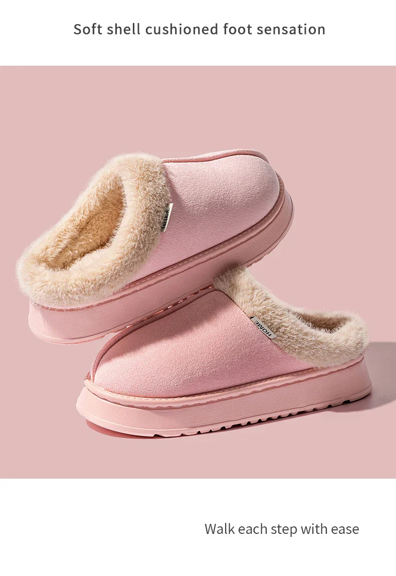Thick Supportive Sole Lightweight Consistent Temperature Insulation Unisex  Winter Slippers