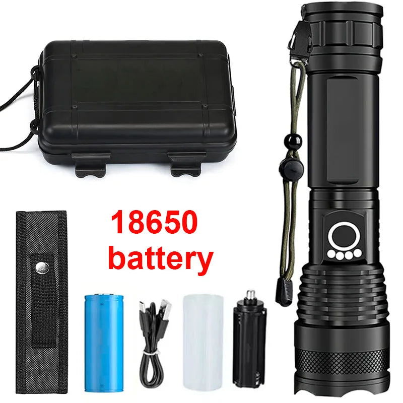 Ultra -Powerful Telescopic Zoom Impact Resistant LED Flashlight