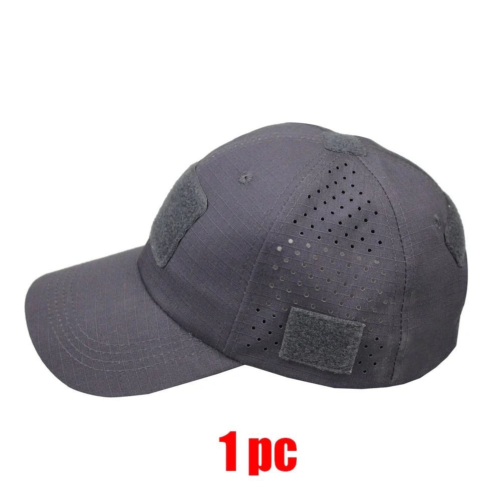 Durable & Lightweight Breathable Tactical Cap with Patented Glasses Holder Design