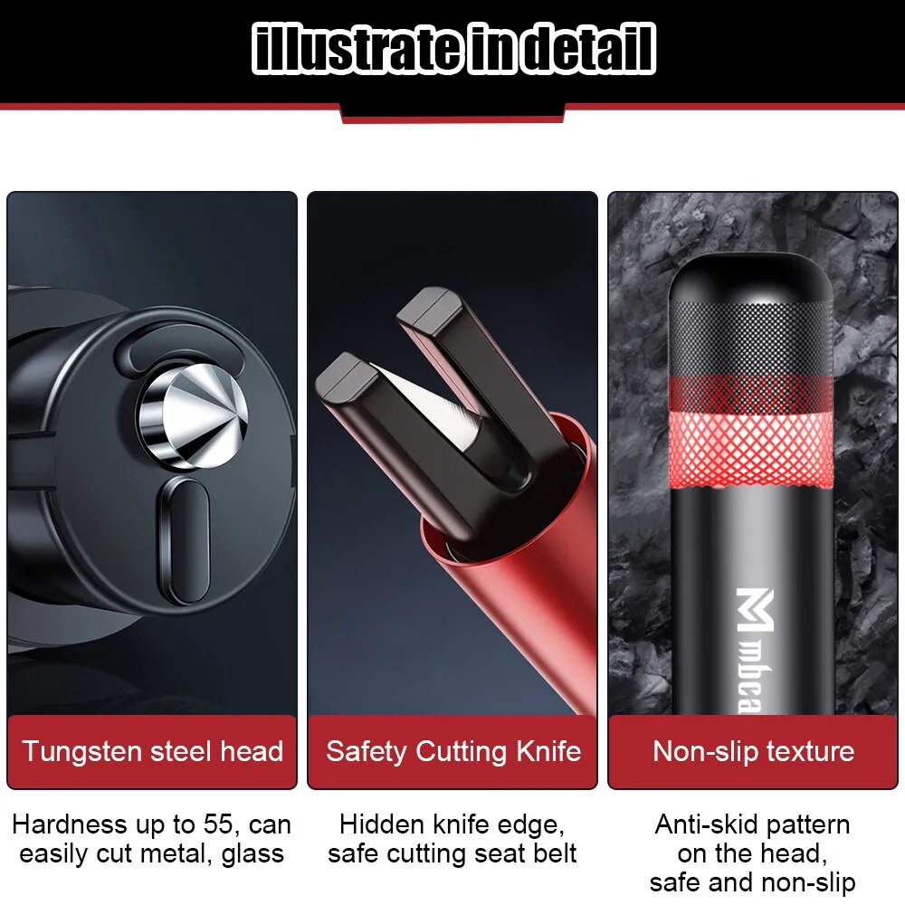 Emergency Car Safety Window Breaker &  Seat Belt Cutter