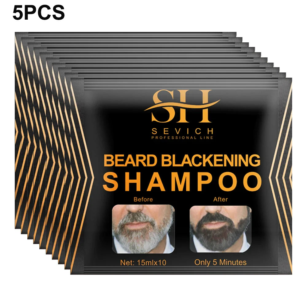 Instant Natural Beard Blackening Nourishing Care Shampoo for Men