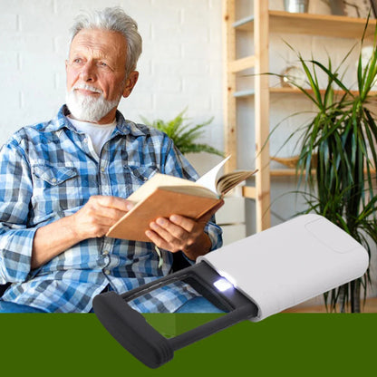 EZRead Senior-Friendly 4X Foldable LED Pocket LED Illuminated Magnifier