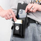 Vintage Multi-Layer Belt Phone Holster with Key Hook & Front Pocket