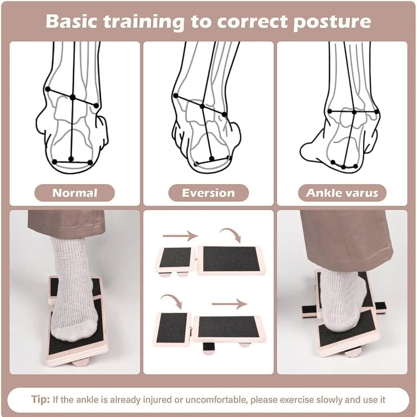 Ankle Strength & Balance Trainer Board – Senior Stability & Foot Rehab Exerciser