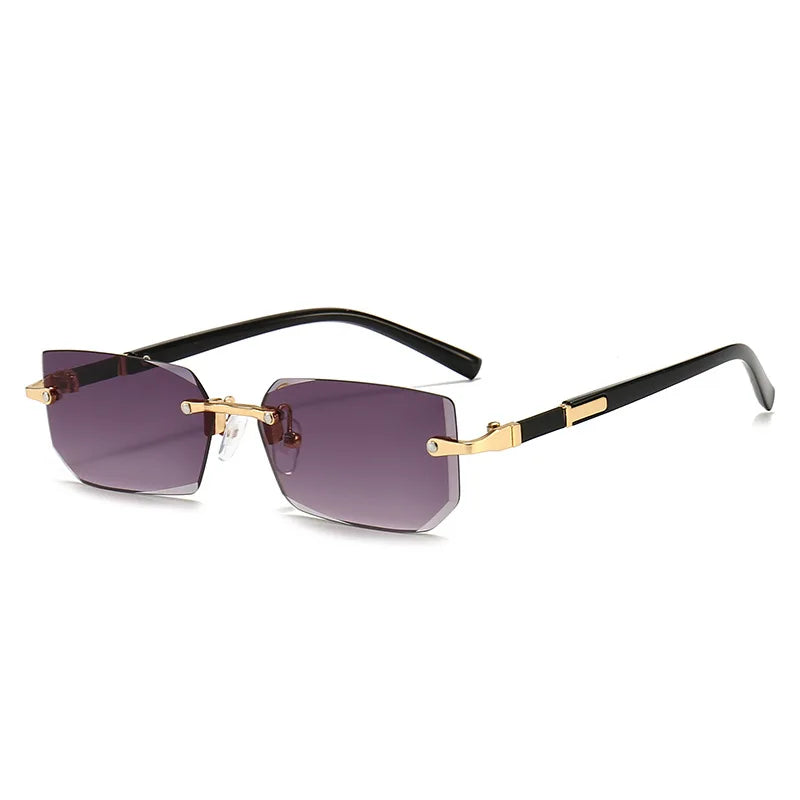 Modern Slim Rimless Impact-Resistant UV400 Lightweight Sunglasses